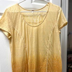 Free People Top, Size: M, Yellow and Beaded